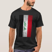 Grunge Irak Vlag terug Midden-Oosten Arabisch Koer T-shirt (Voorkant)