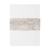 Grunge Ivory Damask Uitnodigingen Wikkel (Achterkant Voorbeeld)