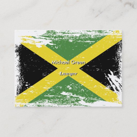 Grunge Jamaica Flag Visitekaartje (Voorkant)