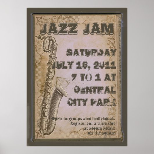 Grunge  Jazz Music Festival Poster (Voorkant)