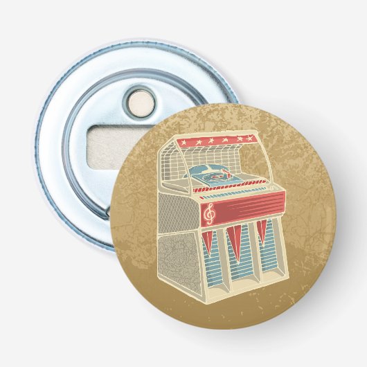 Grunge Jukebox Button Flesopener (Voorkant)