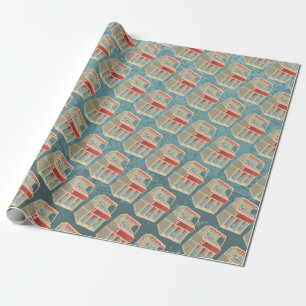 Grunge Jukebox Cadeaupapier