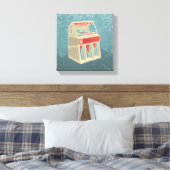 Grunge Jukebox Canvas Afdruk (Insitu (Slaapkamer))