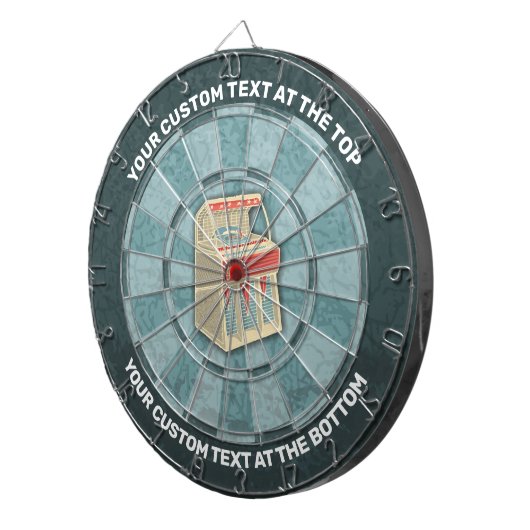 Grunge Jukebox Dart Board Dartbord (Voorkant Rechts)