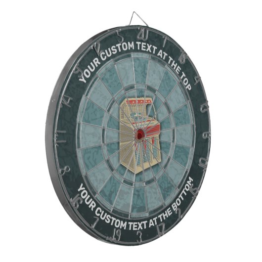 Grunge Jukebox Dart Board Dartbord (Voorkant Links)