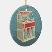 Grunge Jukebox Keramisch Ornament (Rechts)