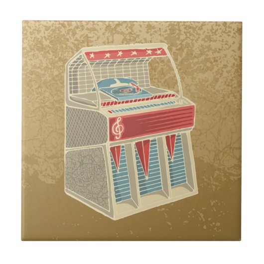 Grunge Jukebox Tegeltje (Voorkant)
