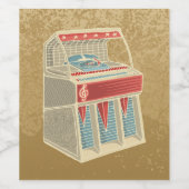 Grunge Jukebox Wijn Etiket (Enkel label)