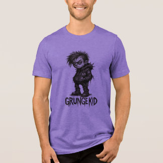 Grunge Kid – Randje Transparant Cartoonesk Design Tri-Blend Shirt