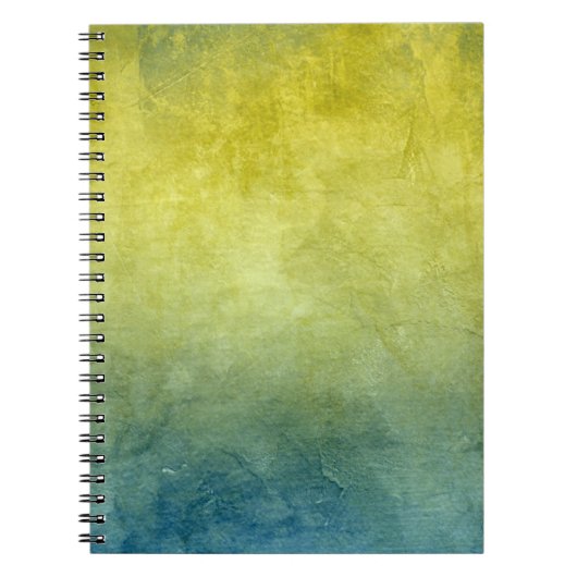 Grunge Kleuren - Geel & Blauw Notitieboek (Voorkant)