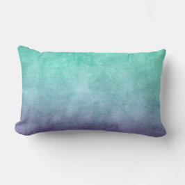 Grunge Kleuren - Turquoise & Paars Kussen