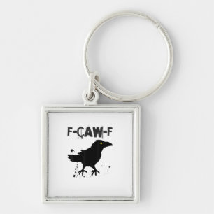 Grunge koffie F Caw F Kraai Humor Kreatieve Stijl Sleutelhanger