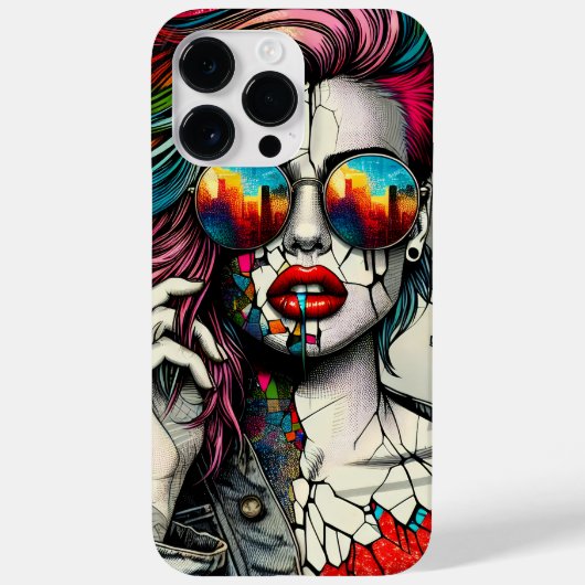 Grunge Kunst | Gebroken Vrouw Abstract Case-Mate iPhone Case (Achterkant)
