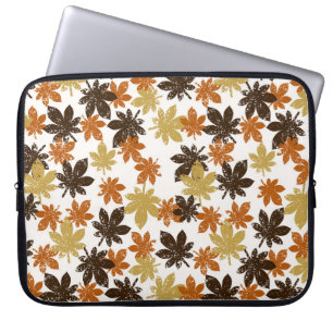 Grunge Leaf: Naadloos achtergrondpatroon. Laptop Sleeve