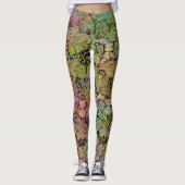 Grunge Leggings Floraux (Devant)