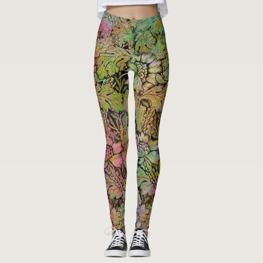 Grunge Leggings Floraux (Devant)