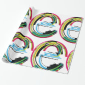 Grunge Letter E Cadeaupapier (Uitgerold)