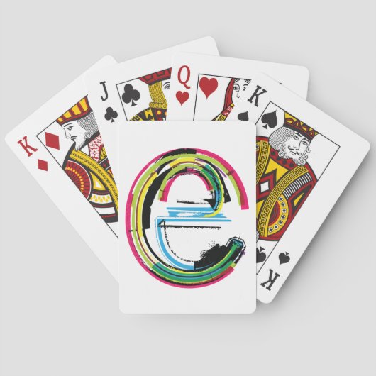 Grunge Letter E Pokerkaarten (Achterkant)