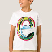 Grunge Letter E T-shirt (Voorkant)