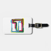 Grunge Letter to Bold Kleurrijke Stedelijke Typogr Bagagelabel (Voorkant horizontaal)