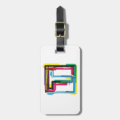 Grunge Letter to Bold Kleurrijke Stedelijke Typogr Bagagelabel (Voorkant verticaal)