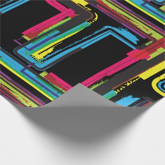 Grunge Letter to Bold Kleurrijke Stedelijke Typogr Cadeaupapier (Hoek)