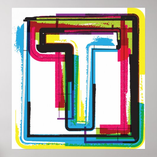 Grunge Letter to Bold Kleurrijke Stedelijke Typogr Poster (Voorkant)