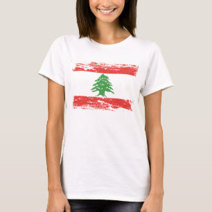 Grunge Libanese vlag T-shirt