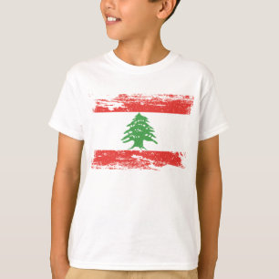 Grunge Libanese vlag T-shirt