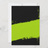 Grunge Lime Green Black Bar Mitzvah Invitations (Dos)