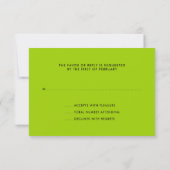 Grunge Lime Green Black Bar Mitzvah RSVP (Dos)