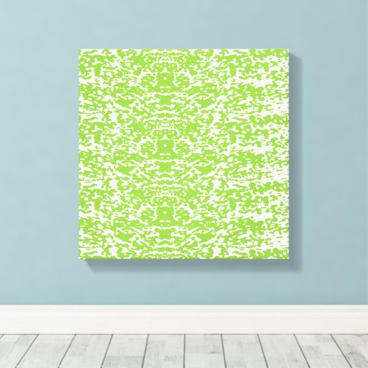 Grunge Lime Green Pattern - Summer Abstract Decor Canvas Afdruk (Insitu (Houten vloer))