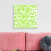Grunge Lime Green Pattern - Summer Abstract Decor Canvas Afdruk (Insitu (Woonkamer))
