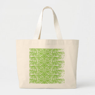 Grunge Limegroen Patroon - Zomer Abstracte Decorat Grote Tote Bag