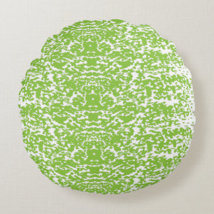 Grunge Limegroene Patroon - Zomer Abstracte Decora Rond Kussen