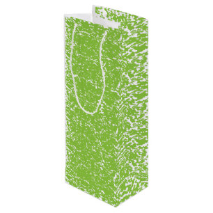 Grunge Limegroene Patroon - Zomer Abstracte Decora Wijn Cadeautas
