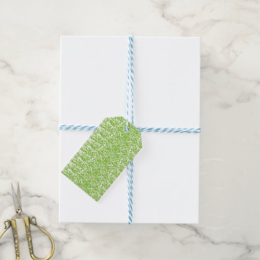 Grunge Limegroene Textuur Cadeaulabel (Met Touw)
