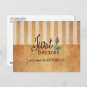 Grunge Linde Stripes | Alleen omdat Briefkaart (Voorkant / Achterkant)