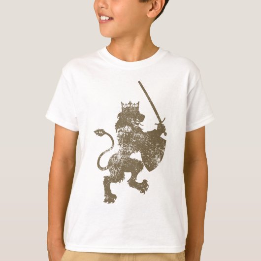 Grunge Lion King Boy Ringer T-Shirt (Voorkant)
