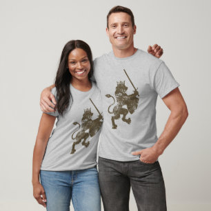Grunge Lion King Mannen Lange hoes Raglan Shirt