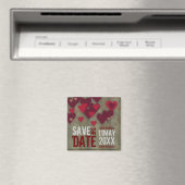 Grunge Love Hearts v2 Save the Date Magnet Magneet (Insitu (Vaatwasser))