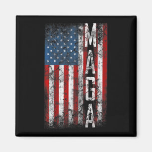 Grunge MAGA American Flag Lover Fun Gift Magneet