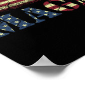 Grunge MAGA Amerikaanse vlag Poster (Hoek)