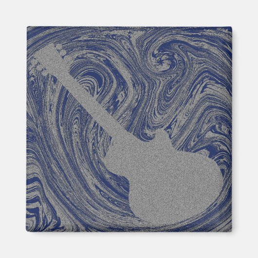 Grunge Magnet de guitare, Royal Blue (Devant)