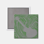 Grunge Magnet de guitare, vert (Recto/Verso)