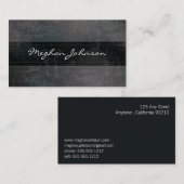 Grunge Marble Black Trendy Carte de visite (Devant / Derrière)