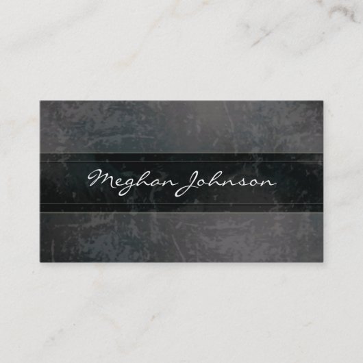 Grunge Marble Black Trendy Carte de visite (Devant)