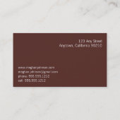 Grunge Marble Red Trendy Carte de visite (Dos)