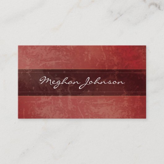 Grunge Marble Red Trendy Carte de visite (Devant)