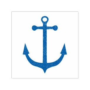 Grunge Marine Blauw Nautisch Anker Zelfinkt Stempe Zelfinktende Stempel
